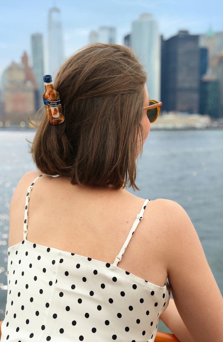 Solar Eclipse Citrus Spritz Hair Claw Clip, Alternate, color, Orange