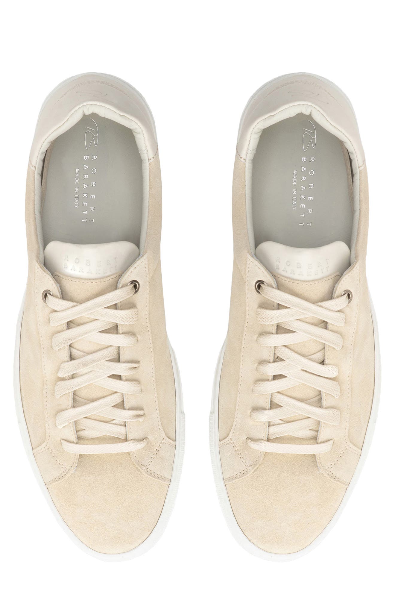 Huberto Suede Low Top Sneaker, Alternate, color, BUTTER