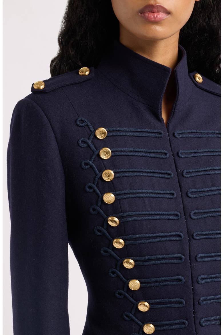 Napoleon Military Wool Blend Jacket, Alternate, color, NAVY