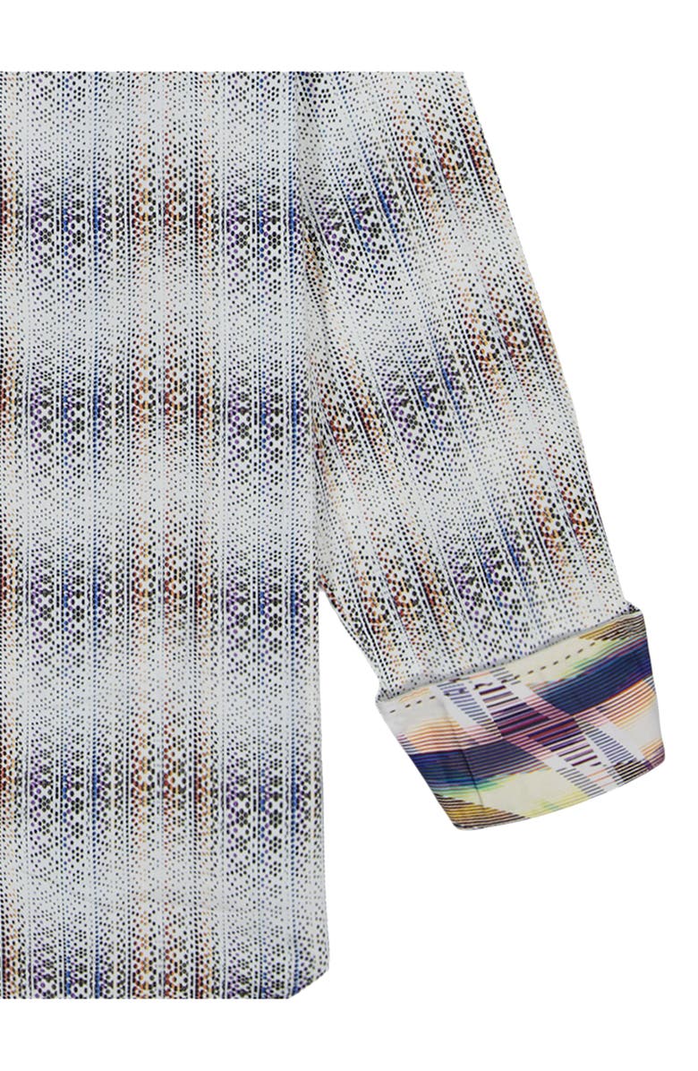 Robert Graham Forsyth Ombré Stripe Button-Up Shirt, Alternate, color, White Multi