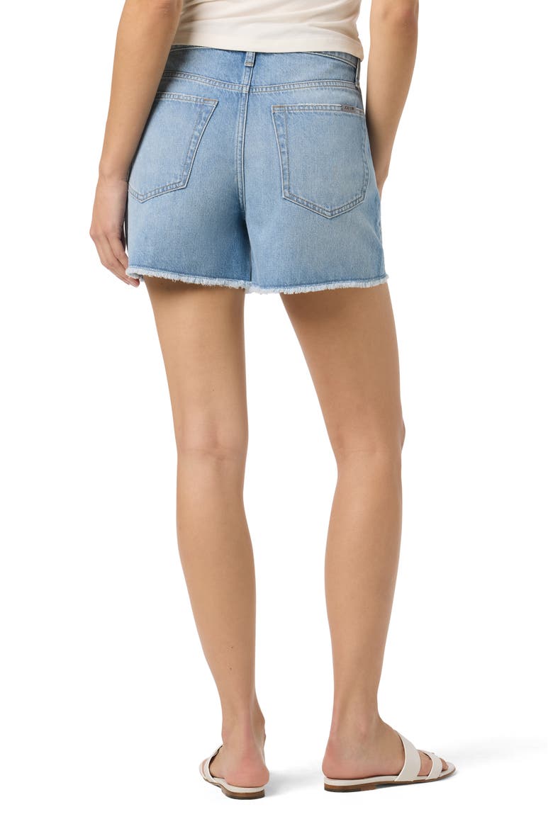 Crystal Embellished Relaxed Denim Cutoff Shorts, Alternate, color, CHARITY