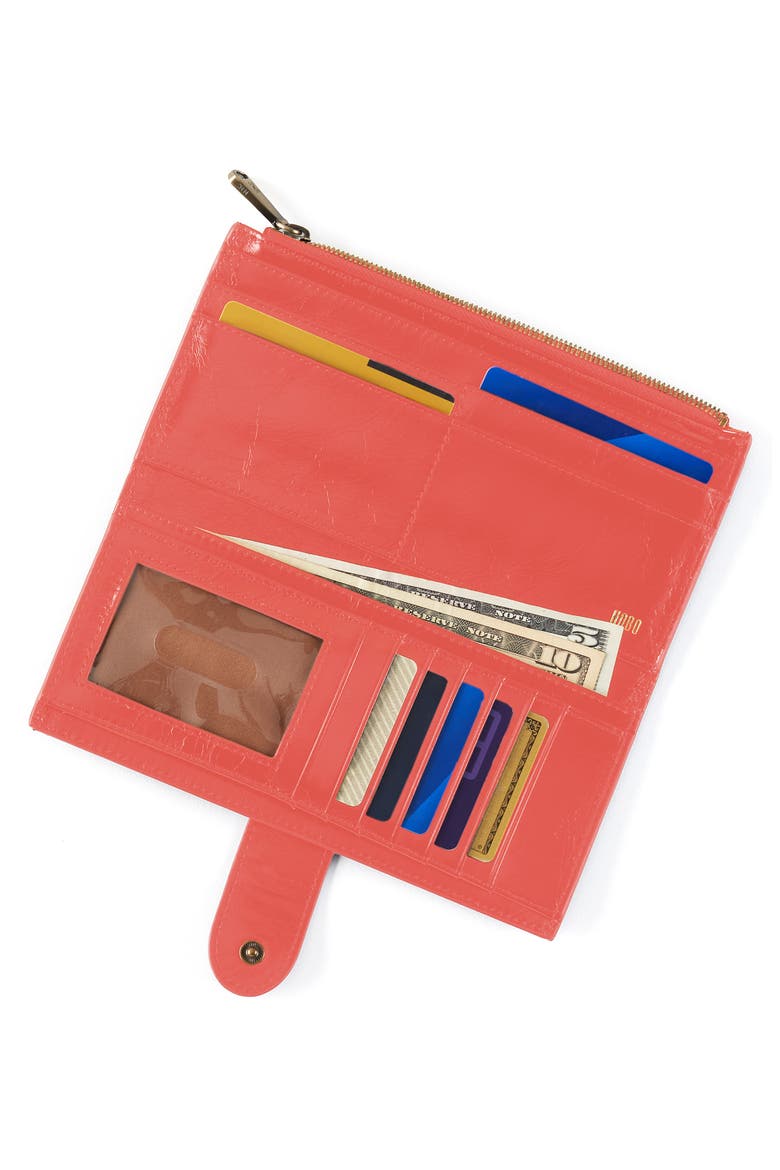 Dunn Leather Continental Wallet, Alternate, color, PINK MIRAGE