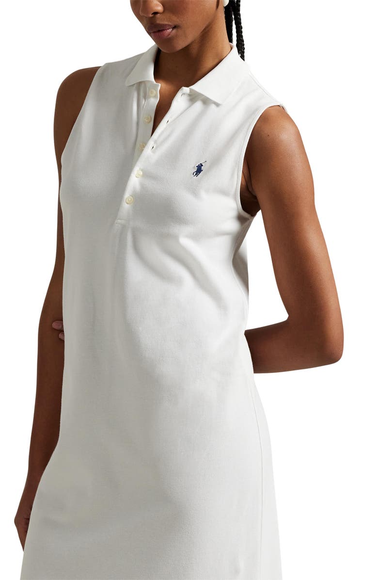 Polo Ralph Lauren Sleeveless Polo Dress, Alternate, color, White