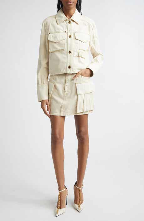 Faded Denim Miniskirt
