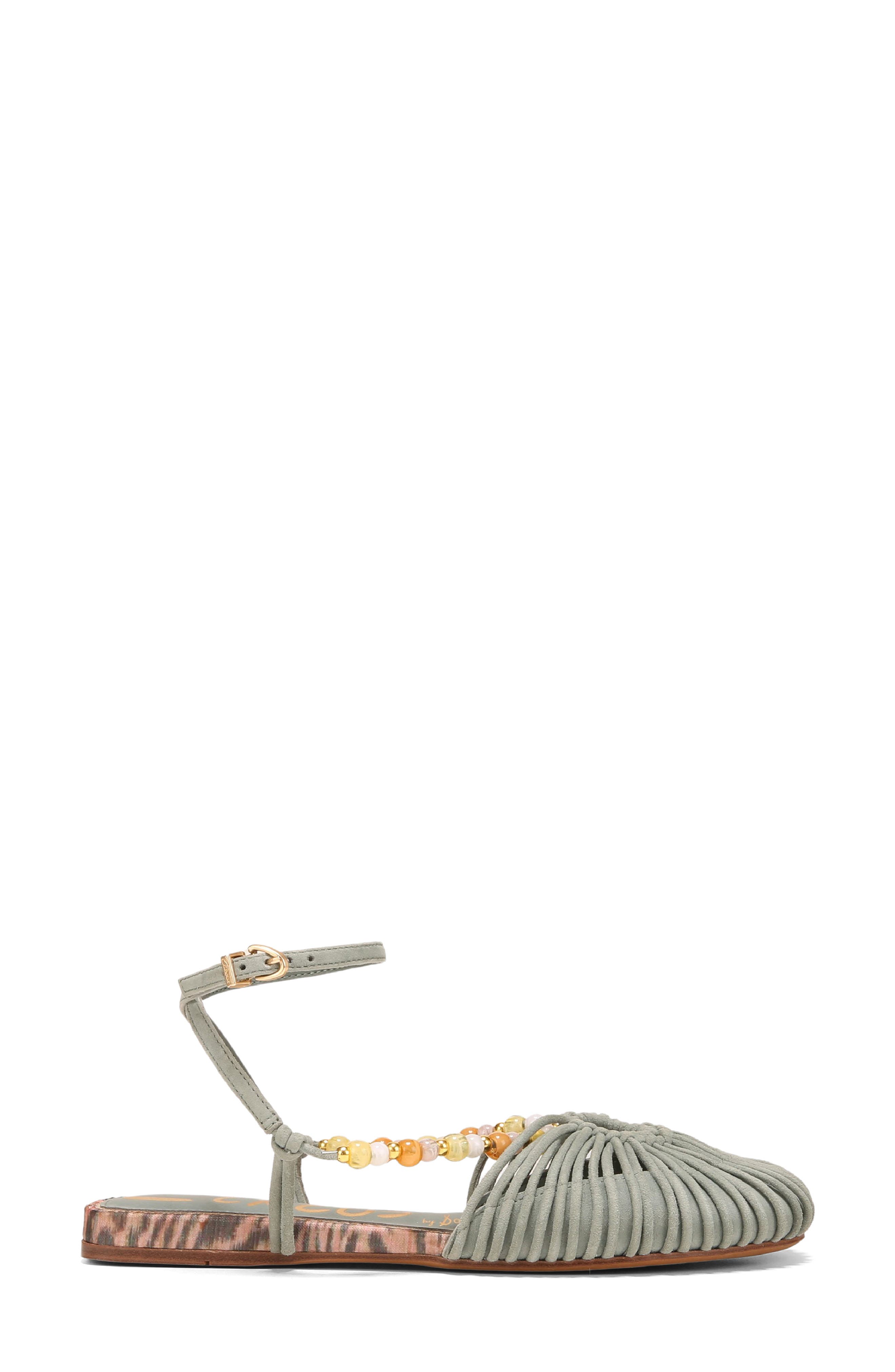 Kassie Ankle Strap Flat, Alternate, color, CYPRESS VINE