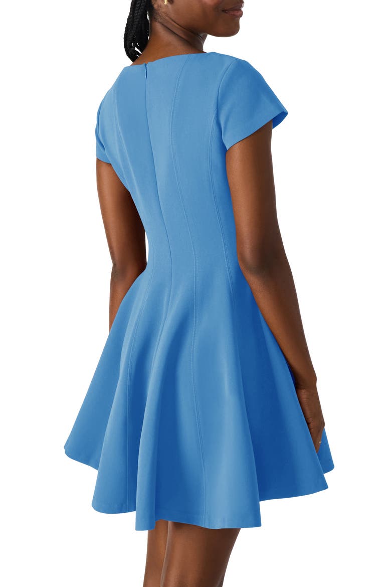 Nili Fit & Flare Minidress, Alternate, color, AZURE BLUE