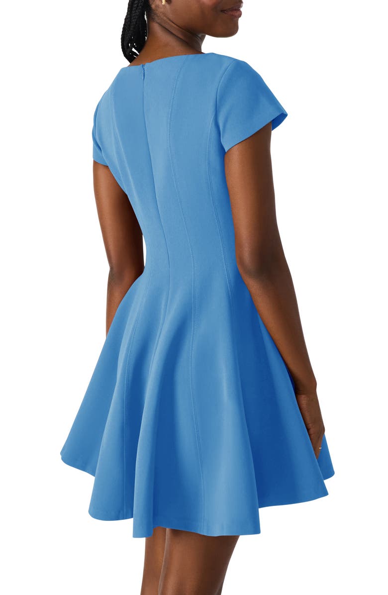 Steve Madden Nili Fit & Flare Minidress, Alternate, color, Azure Blue