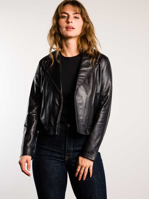 Able Maha Leather Jacket In Black