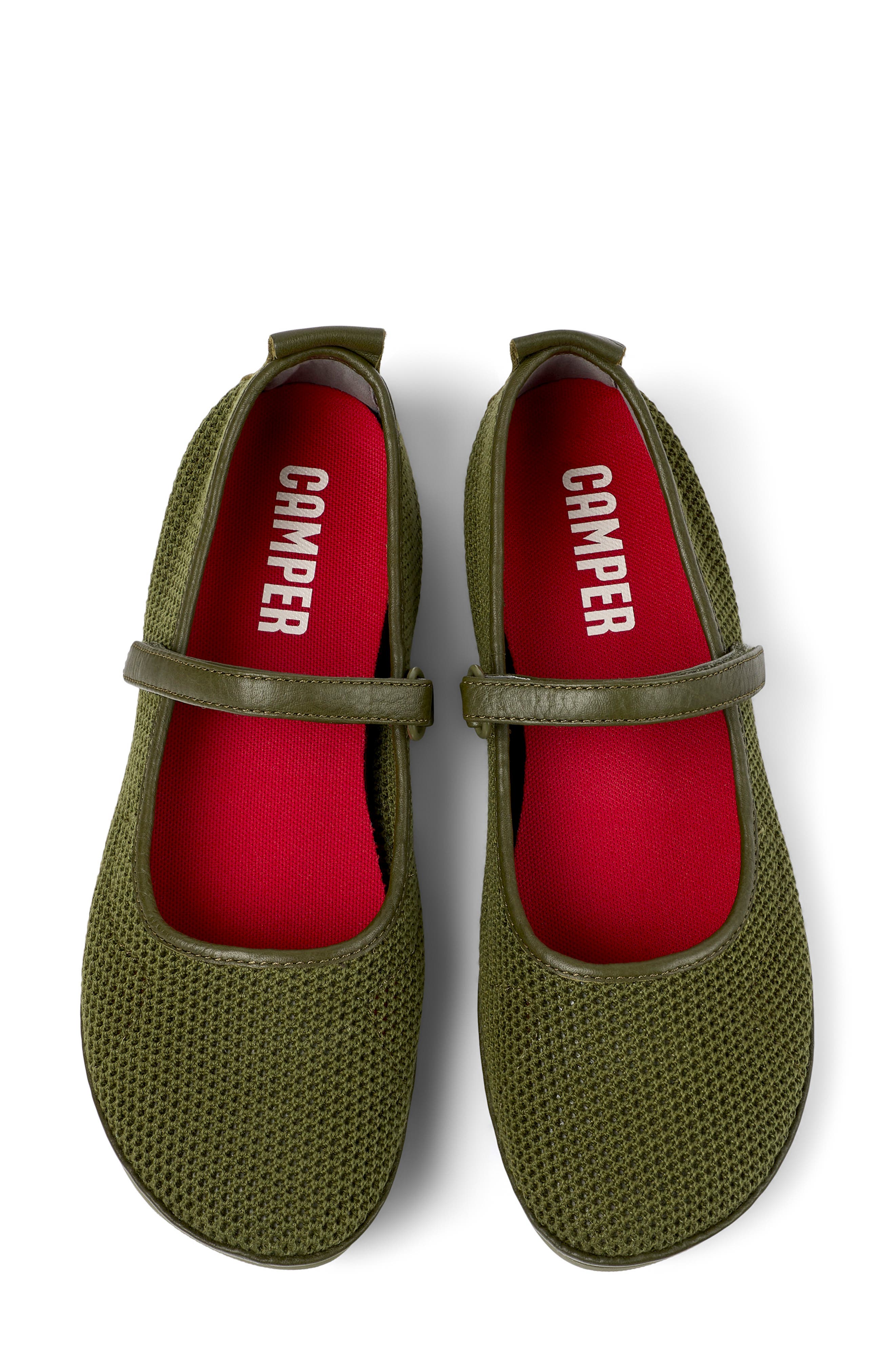 Right Nina Mary Jane Flat, Alternate, color, MEDIUM GREEN