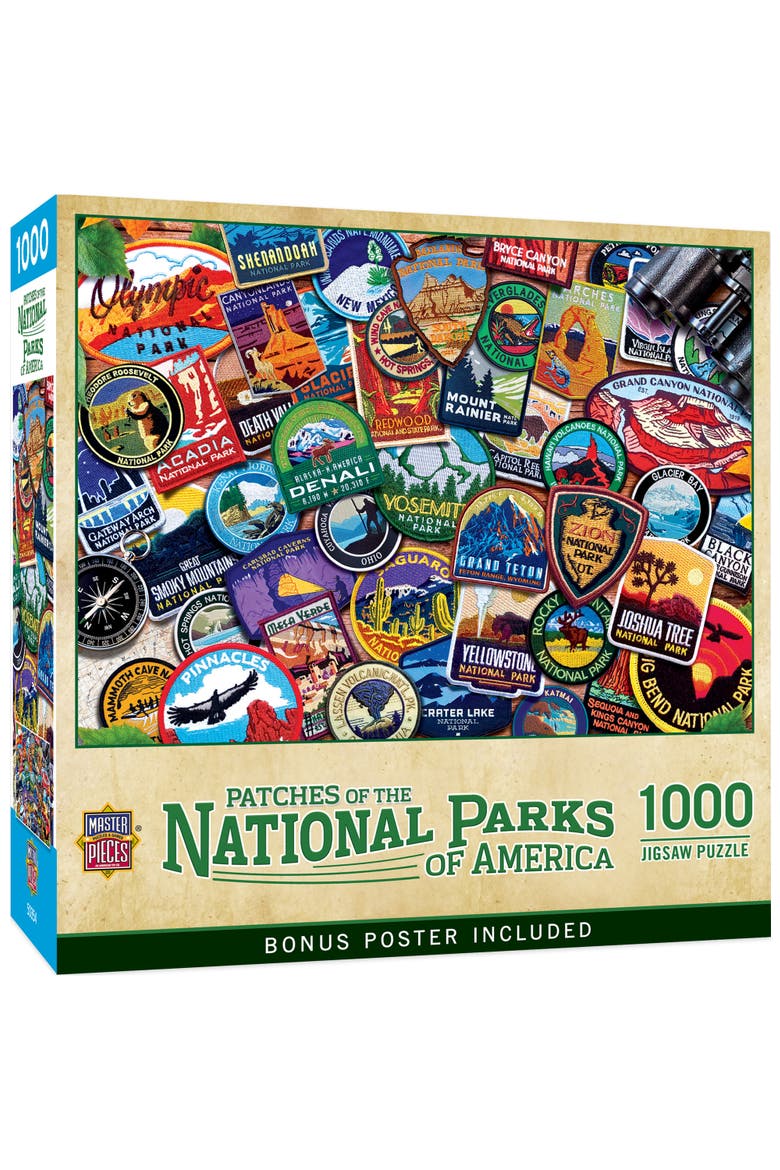 National Parks Patches 1000pc Puzzle, Main, color, Multicolor