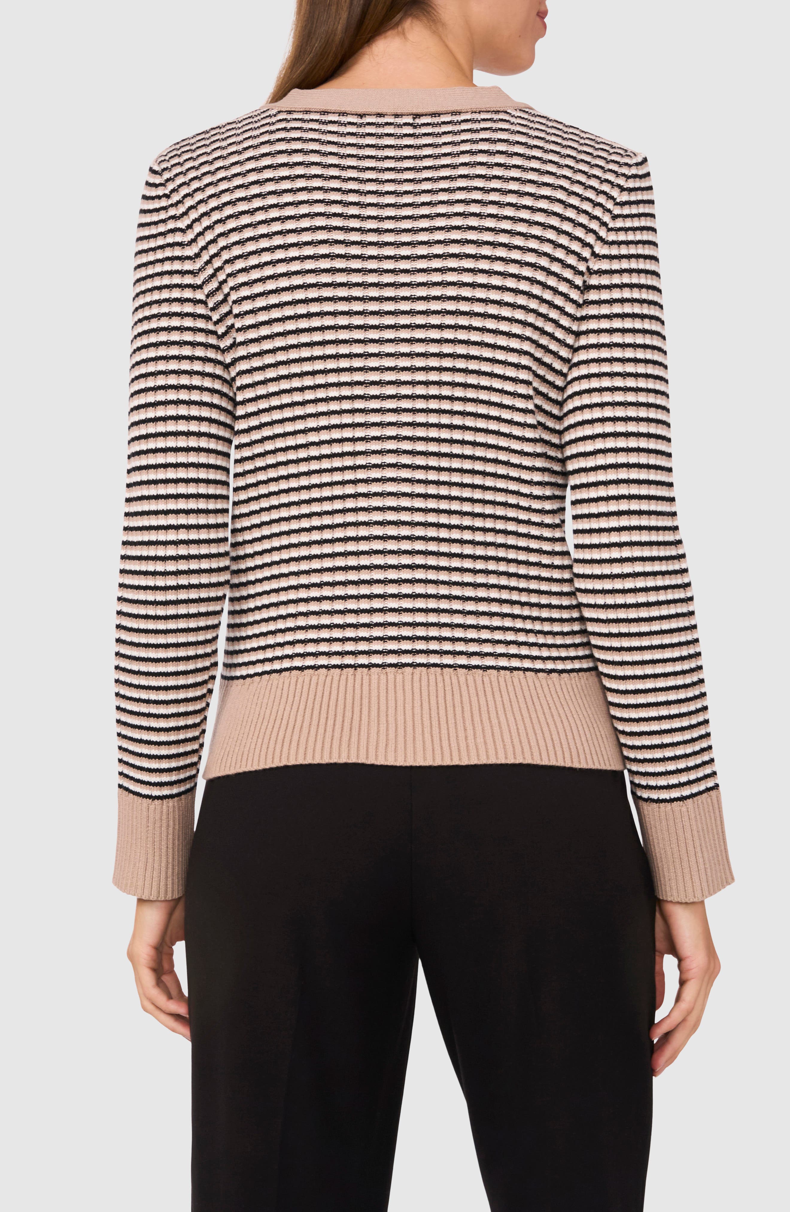 Stripe V-Neck Cardigan - image 4