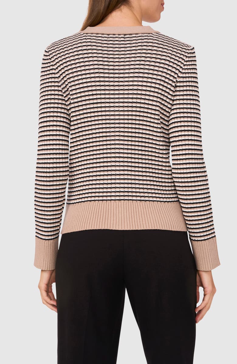 Halogen<sup>®</sup> Stripe V-Neck Cardigan, Alternate, color, Simply Taupe