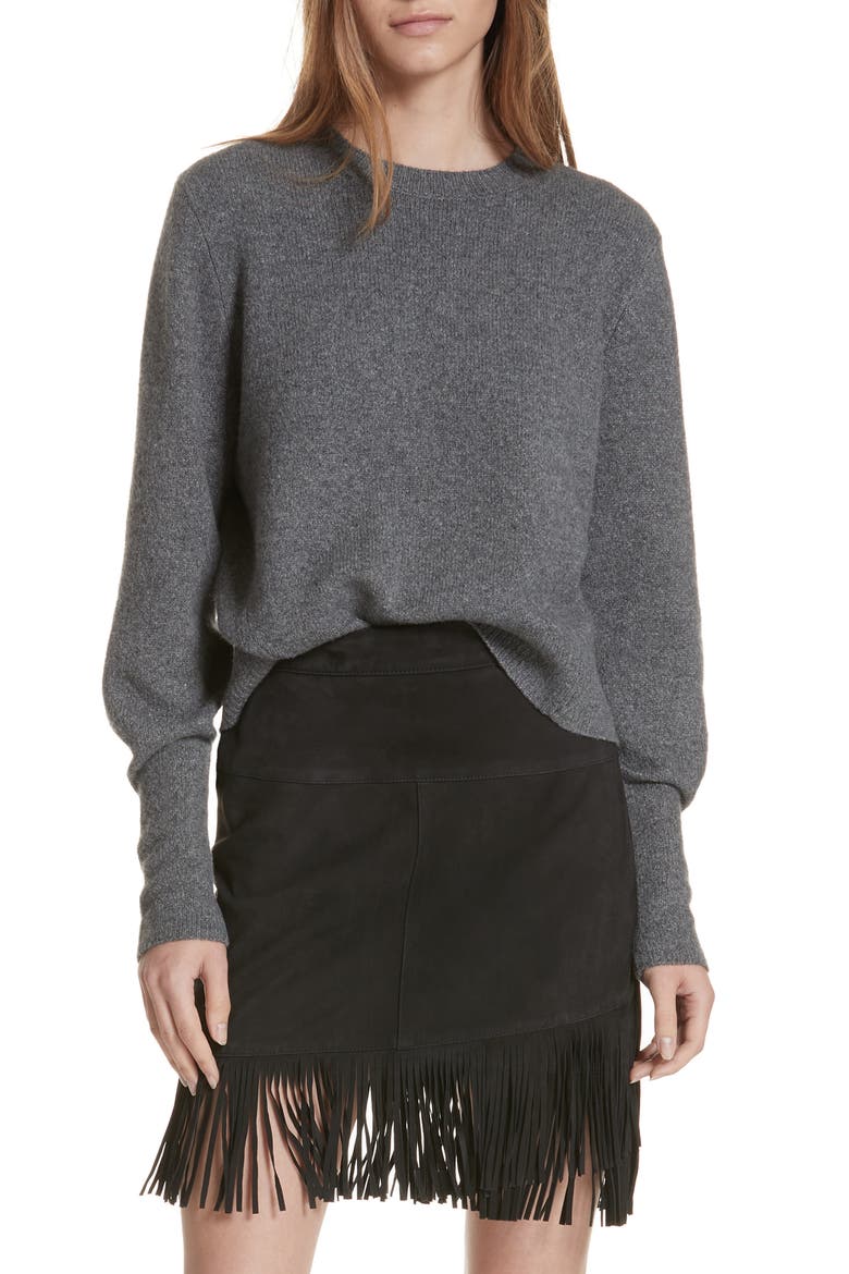 Puff Sleeve Sweater, Main, color, CHARCOAL