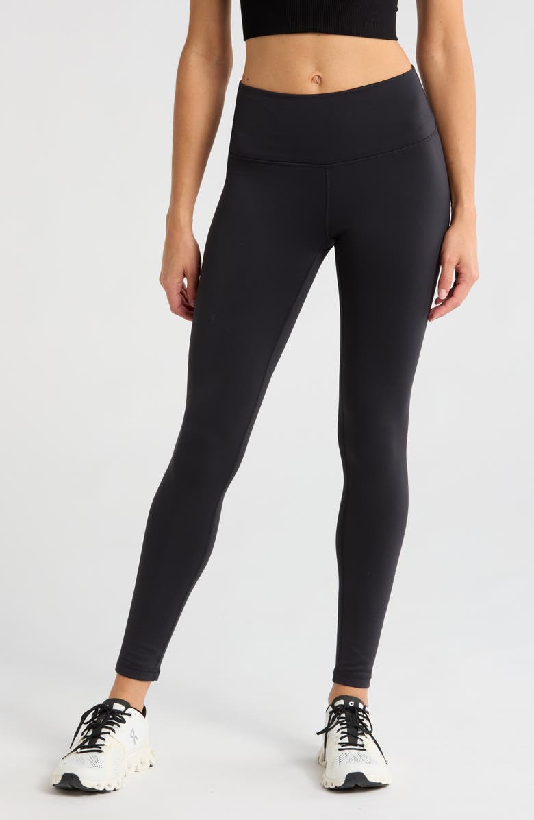 Zella High Waist Fleece Lined Leggings, Main, color, 