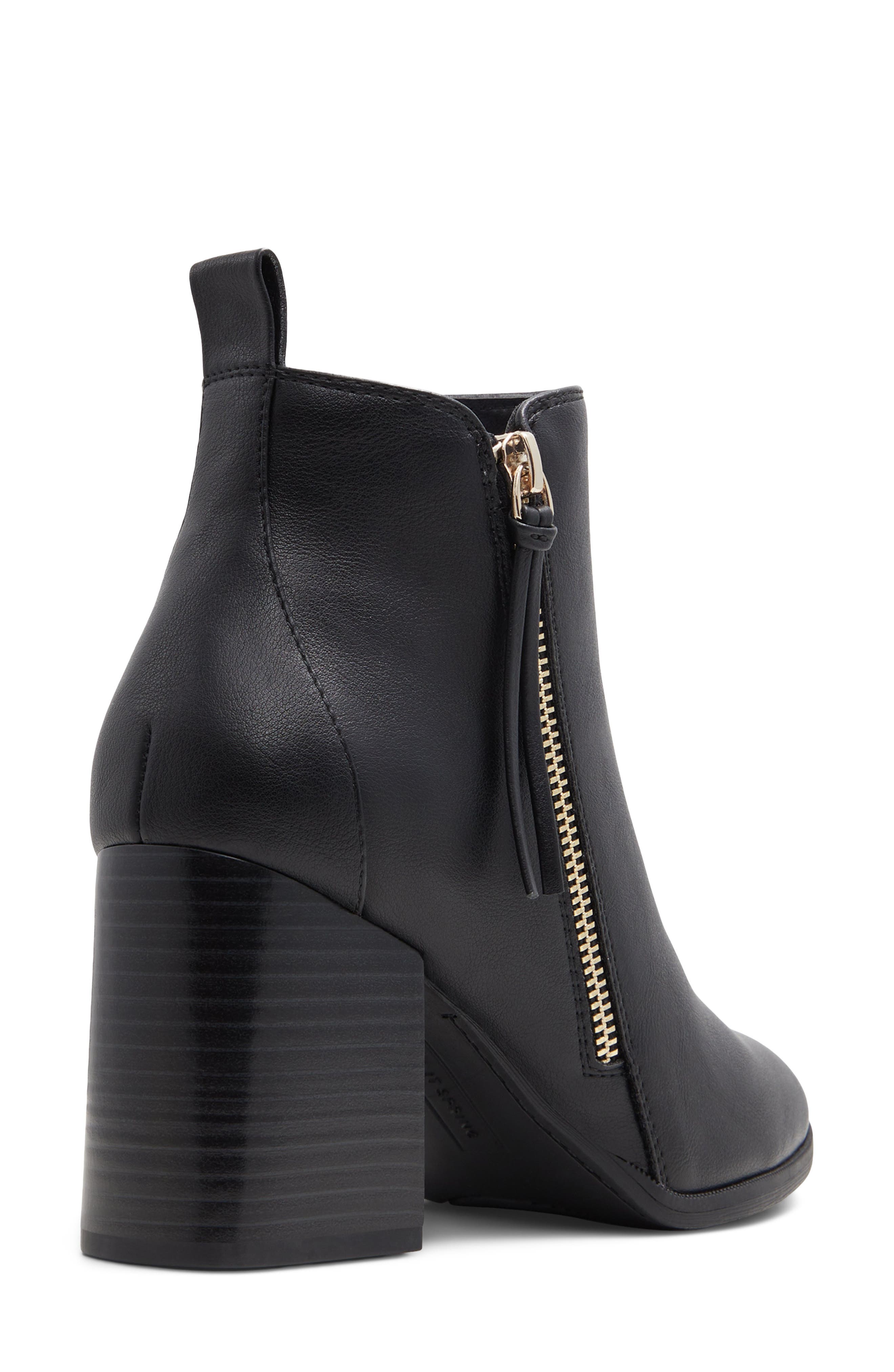 Gwenevere Faux Leather Bootie, Alternate, color, BLACK