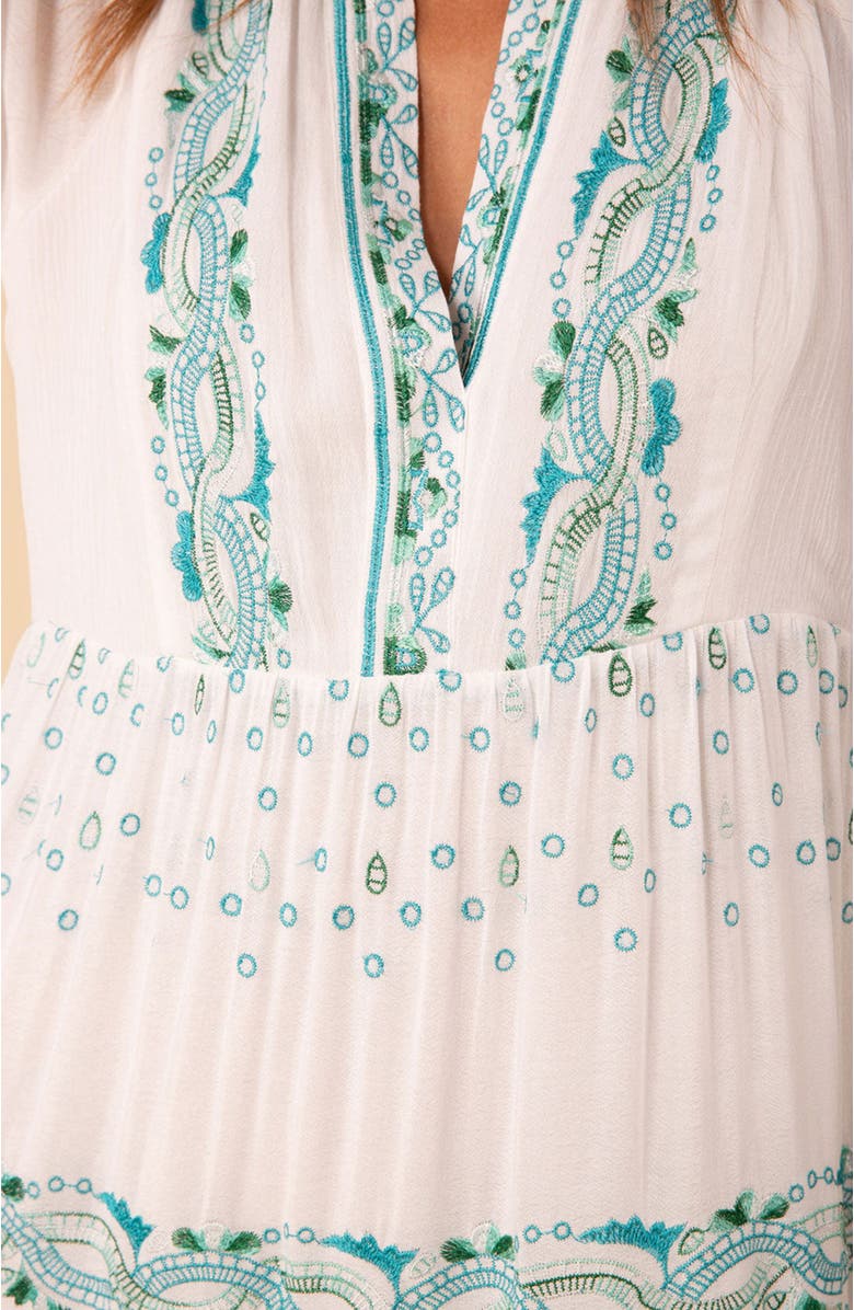 Hale Bob Emery Embroidered Maxi Dress, Alternate, color, 