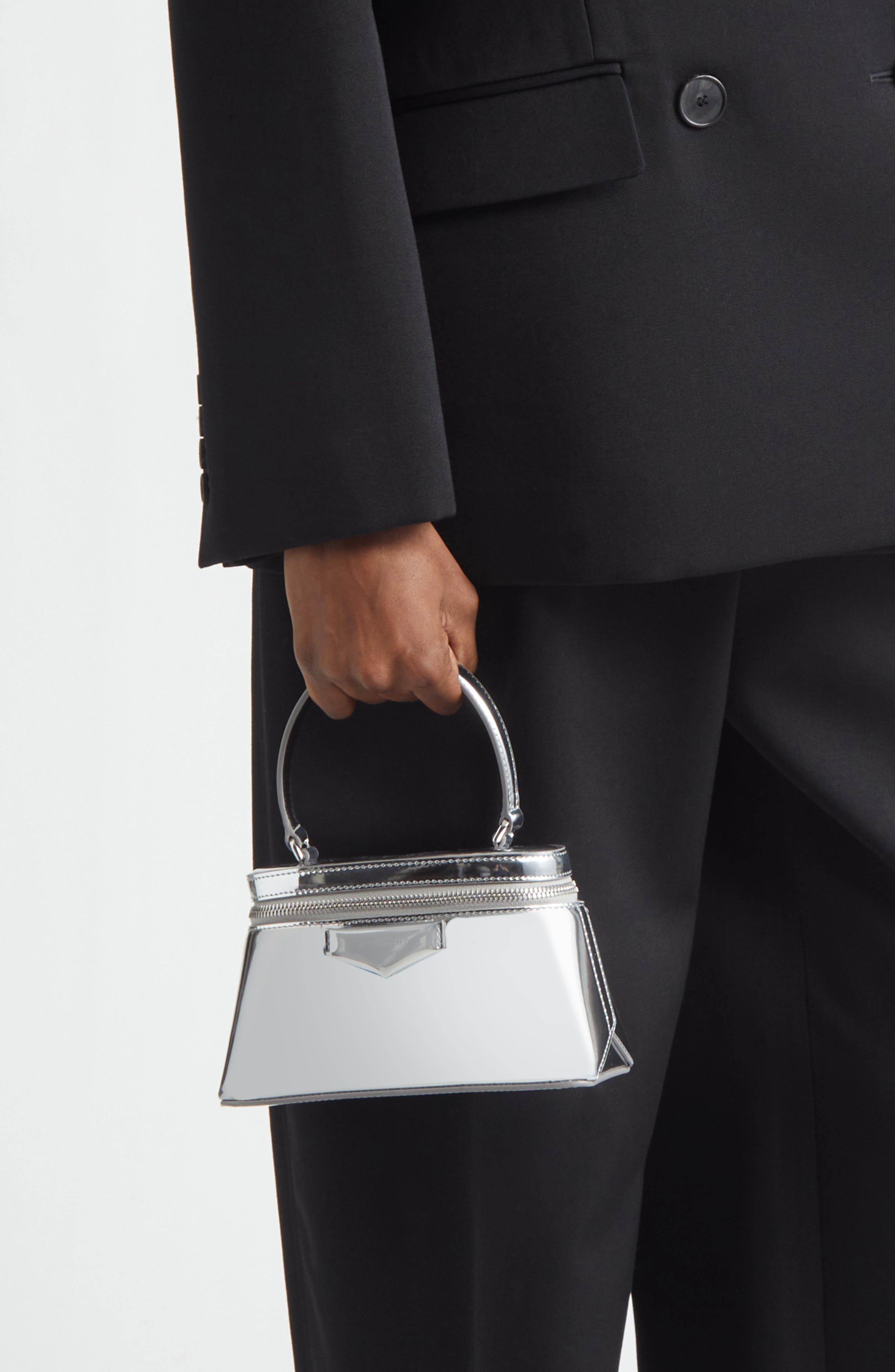 Givenchy Antigona Vanity Leather Handbag, Alternate, color, 040-Silvery