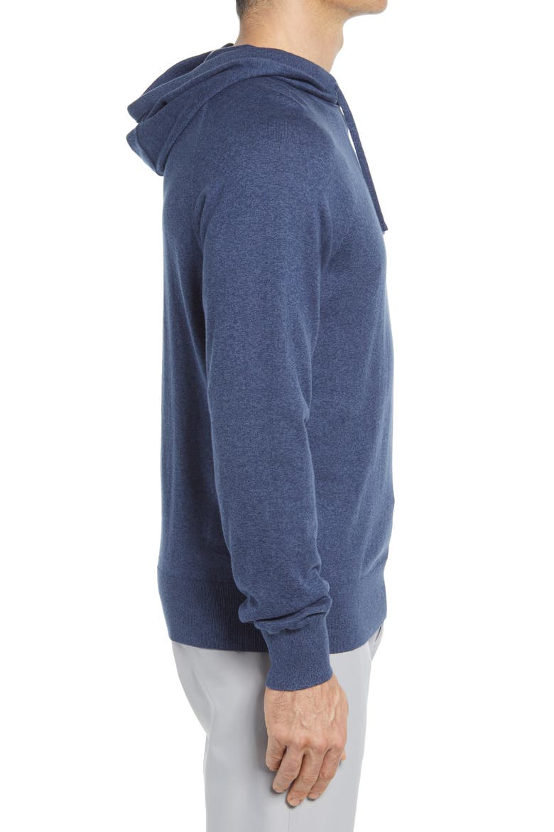 Second Skin Hooded Sweater, Alternate, color, DRESS BLUES HEATHER