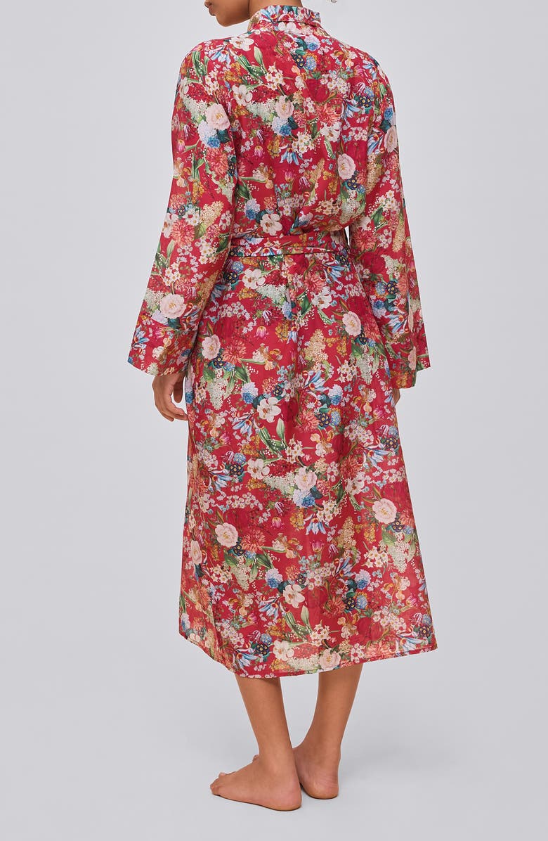 Papinelle Holly Floral Cotton Voile Maxi Robe, Alternate, color, Geranium