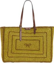 Anya Hindmarch East West Bow Raffia Tote