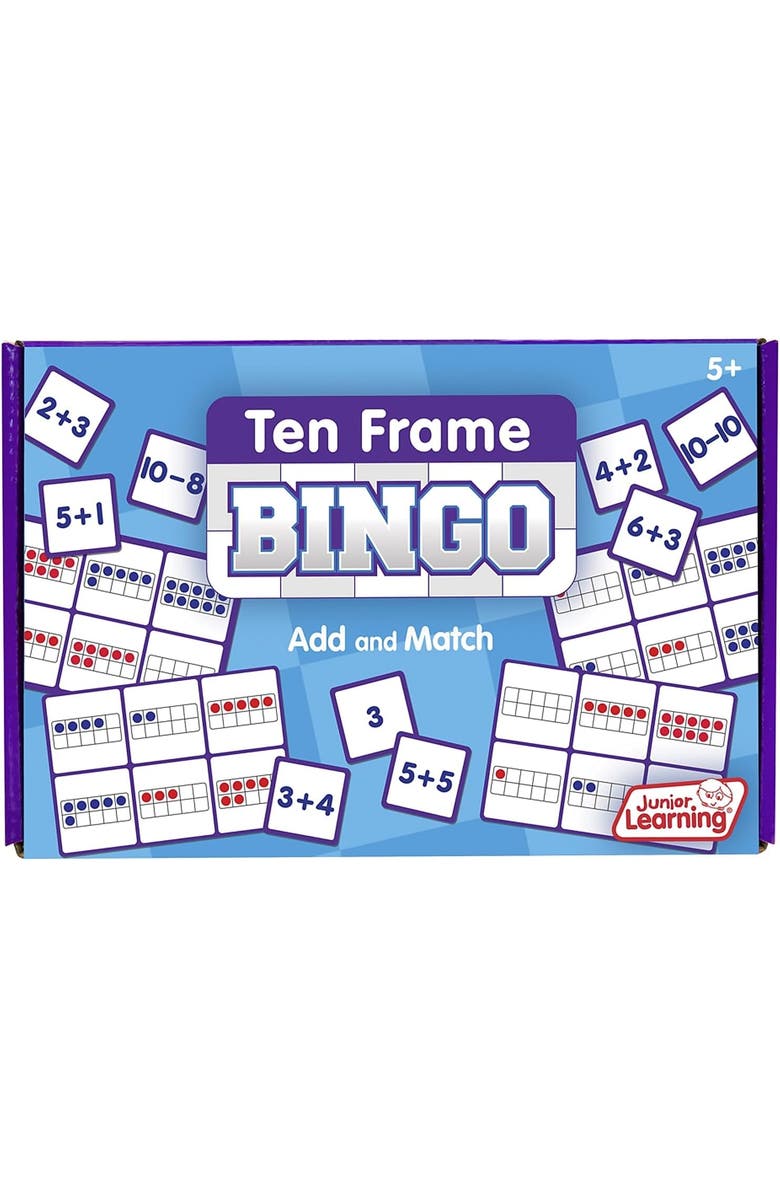 Junior Learning JL547 Ten Frame Bingo Medium, Alternate, color, Multicolored