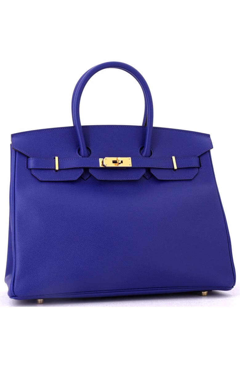 Pre-Owned Hermes Birkin Handbag Blue Epsom with Gold Hardware 35, Alternate, color, Bleu Electrique