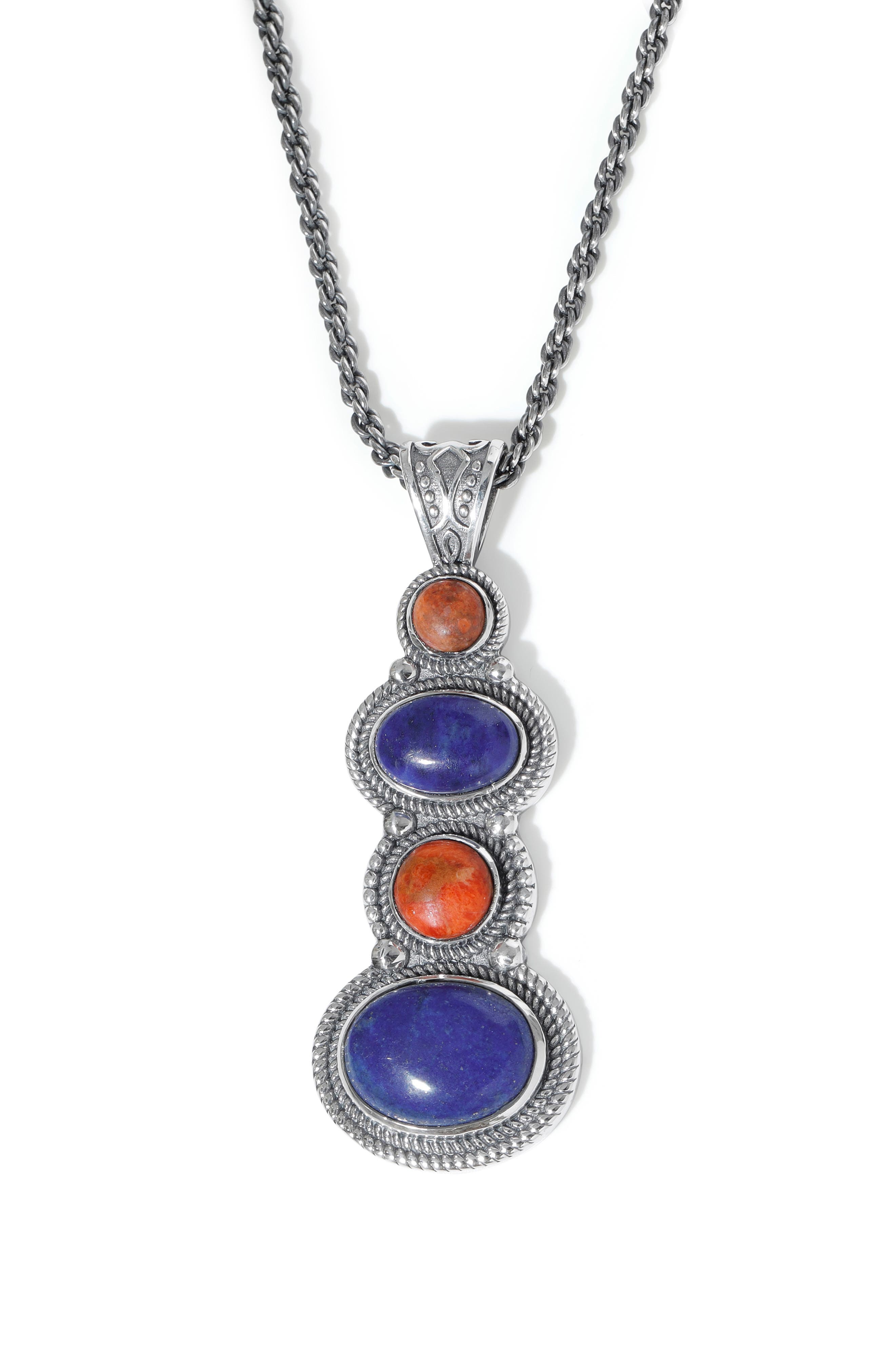 Labradorite Tiered Pendant Necklace