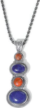 YS GEMS SILVER PLATED LABRADORITE PEND