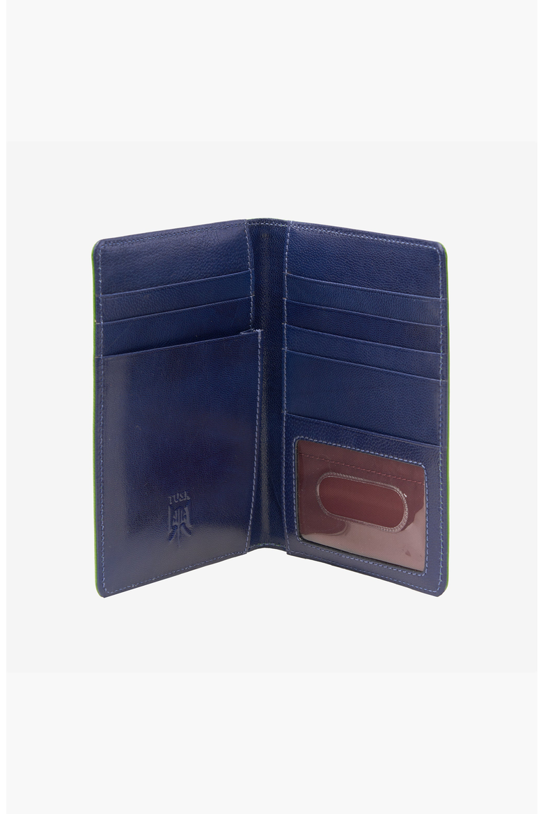 Siam Passport Wallet, Alternate, color, Grass / Indigo