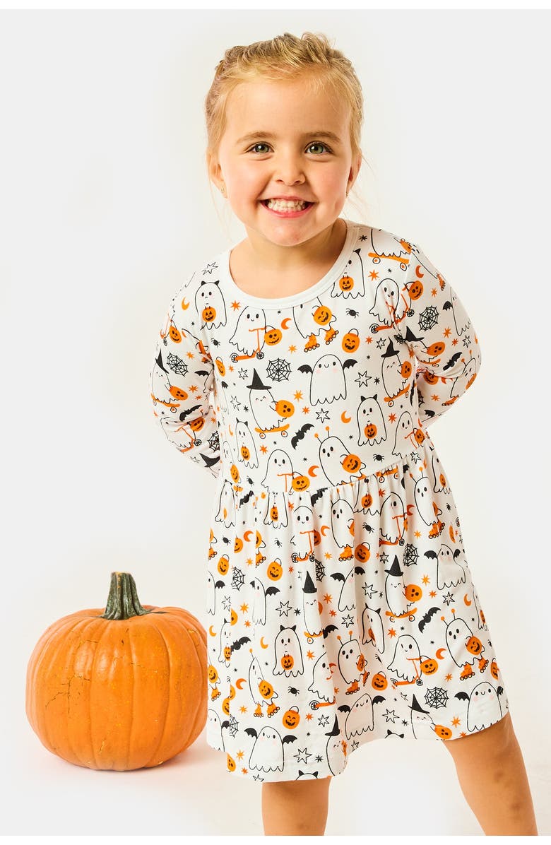 Clover Baby & Kids Stretchy Long Sleeve Twirl Dress - Halloween, Alternate, color, Halloween