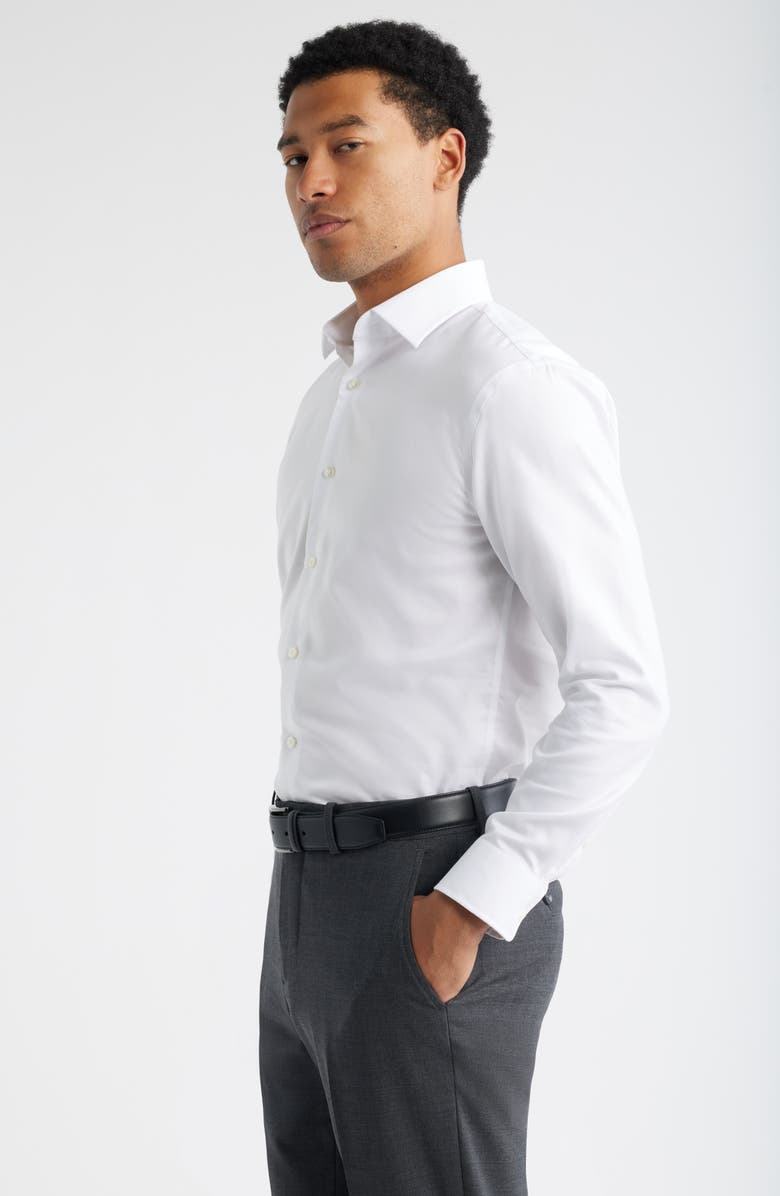 Nordstrom Trim Fit Royal Oxford Dress Shirt, Alternate, color, White Royal Oxford