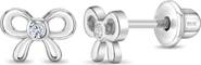 In Season Jewelry Delicate Cubic Zirconia Bow Earrings
