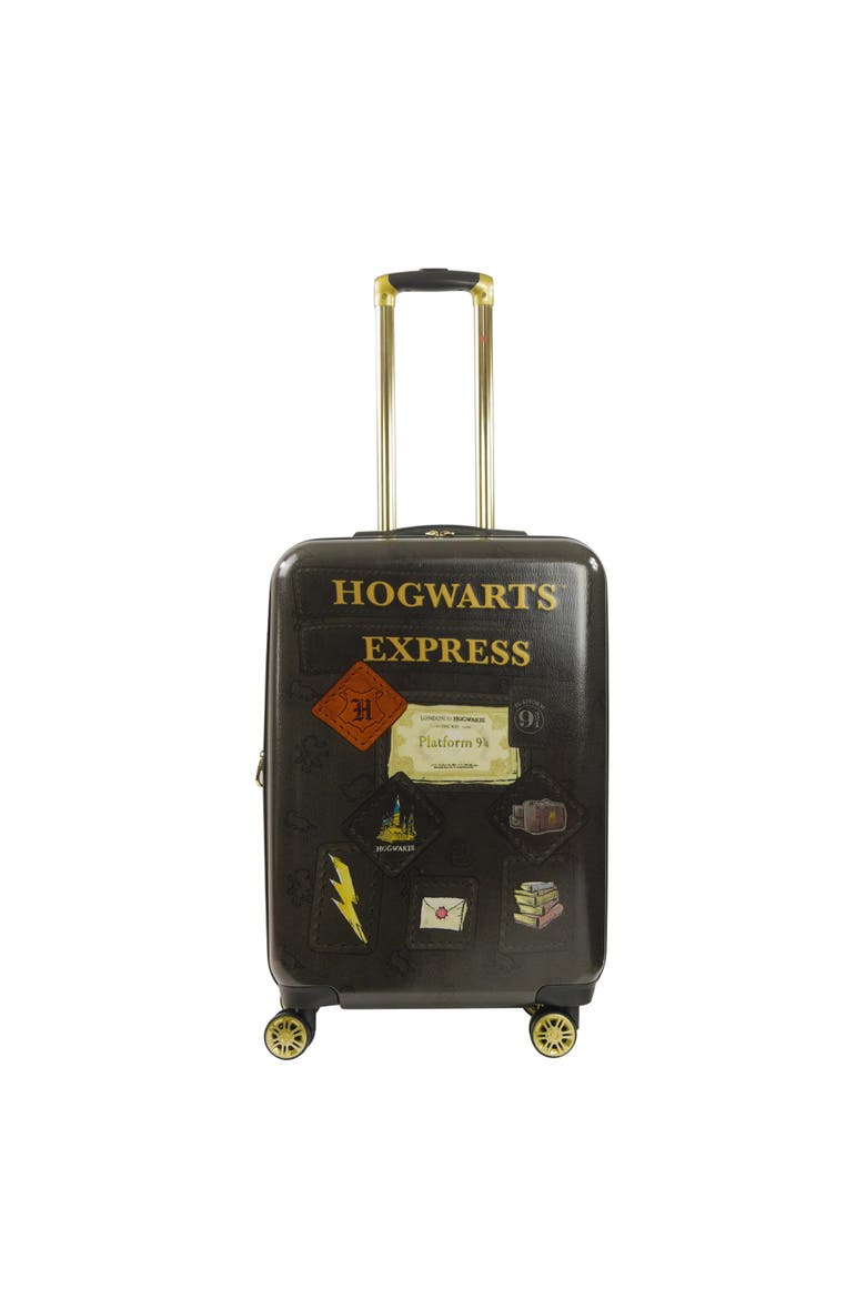 WB Harry Potter Hogwart Express Hardside Printed Abs 25 Inch Luggage, Alternate, color, Black