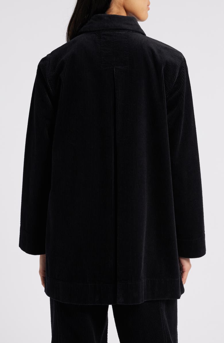 Eileen Fisher Classic Collar Long Stretch Corduroy Jacket, Alternate, color, 