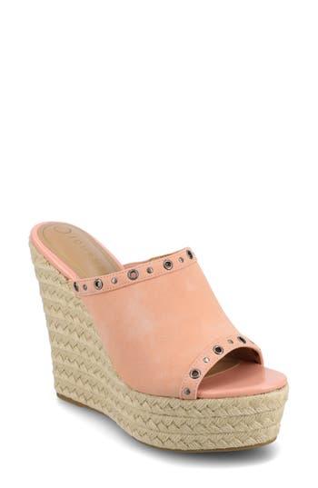 JOURNEE COLLECTION JOURNEE COLLECTION YARI PLATFORM WEDGE ESPADRILLE SANDAL 