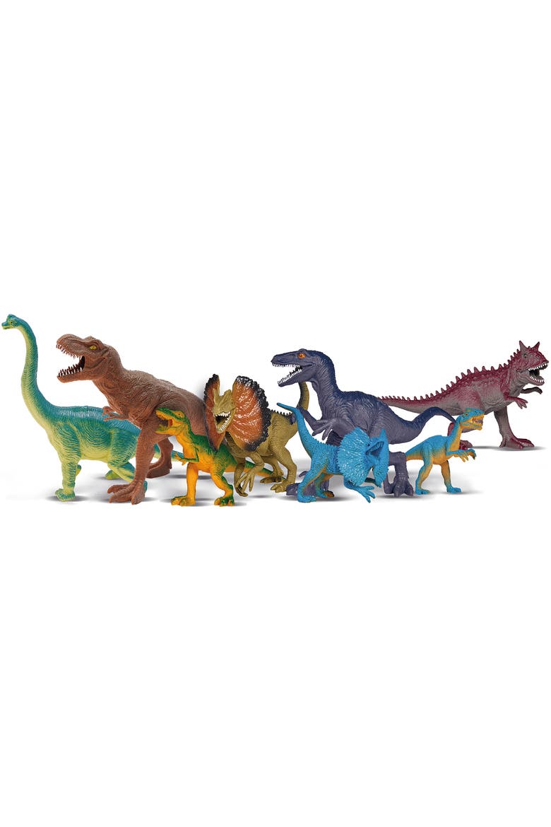 Big Dino Set 8 Dinosaur Figures Realistic Prehistoric Toys Kids 3+, Main, color, Multicolored