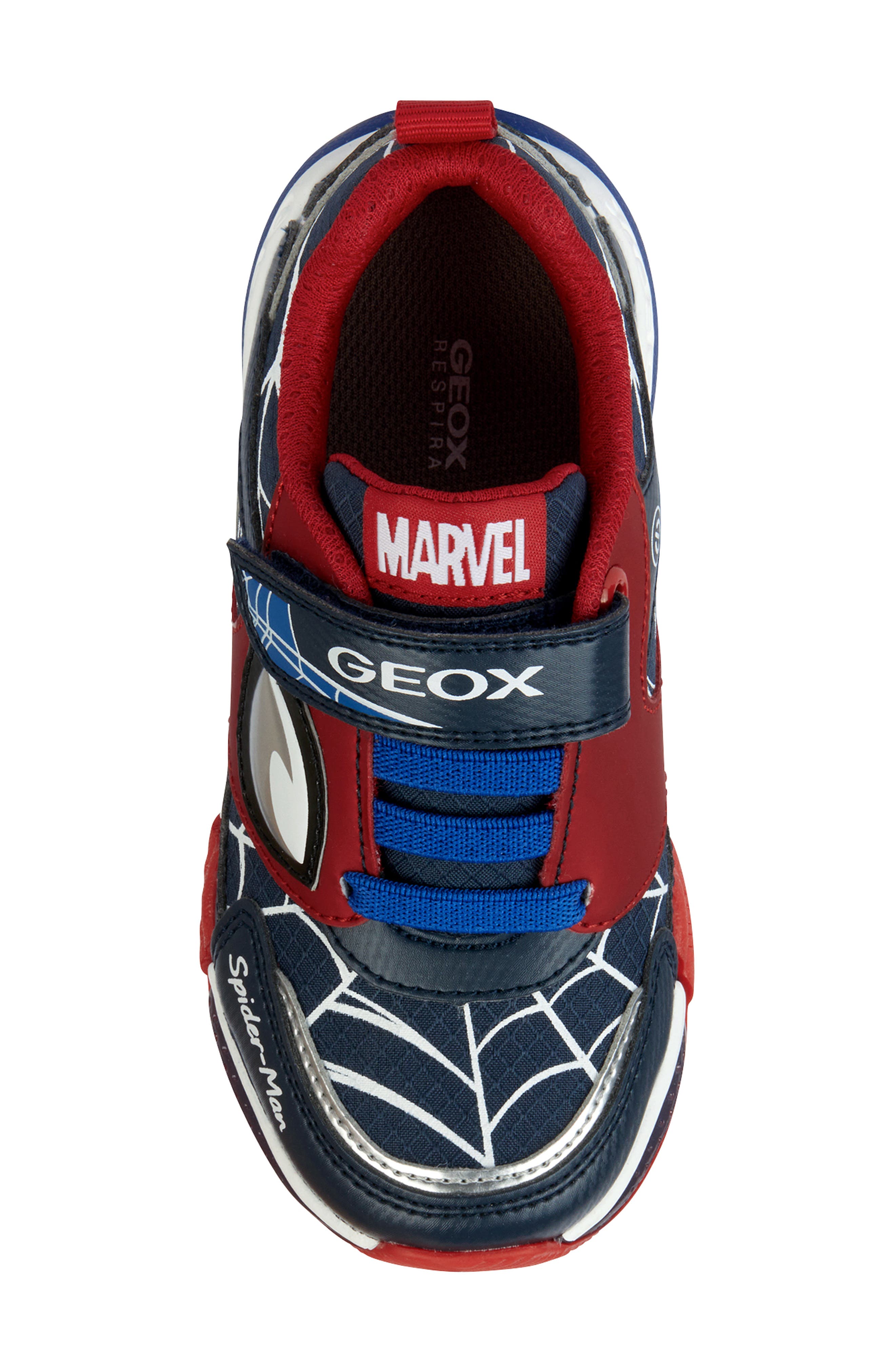 Geox x Marvel Bayonyc Light-Up Sneaker, Alternate, color, 
