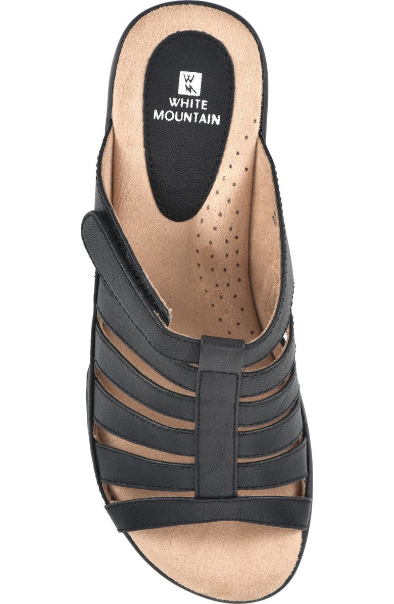 White Mountain Footwear WHITE MOUNTAIN Valencia Wedge Sandal, Alternate, color, Black/ Burn/ Smooth
