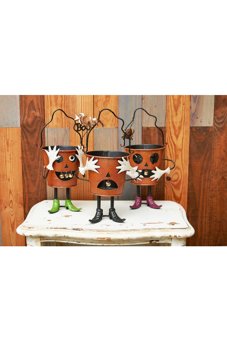 Ghastly Halloween Treat Candy Bucket A/3, Alternate, color, Orange