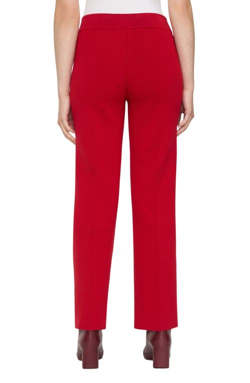 Lafayette 148 Responsible Matte Crepe Foley Flared Pant In Red