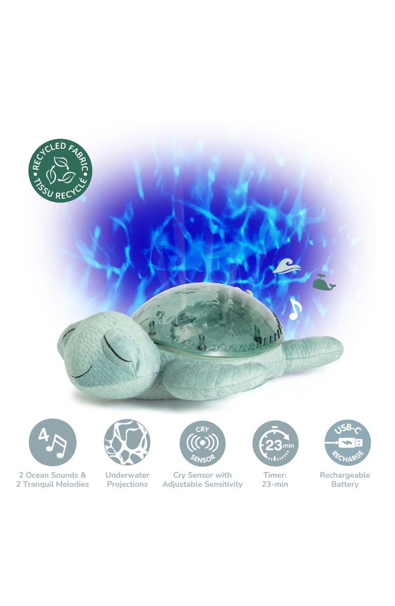 Cloud B Tranquil Turtle Eco - Nightlight Projector toy & Soothing Sound Machine for Better Sleep, Main, color, Green