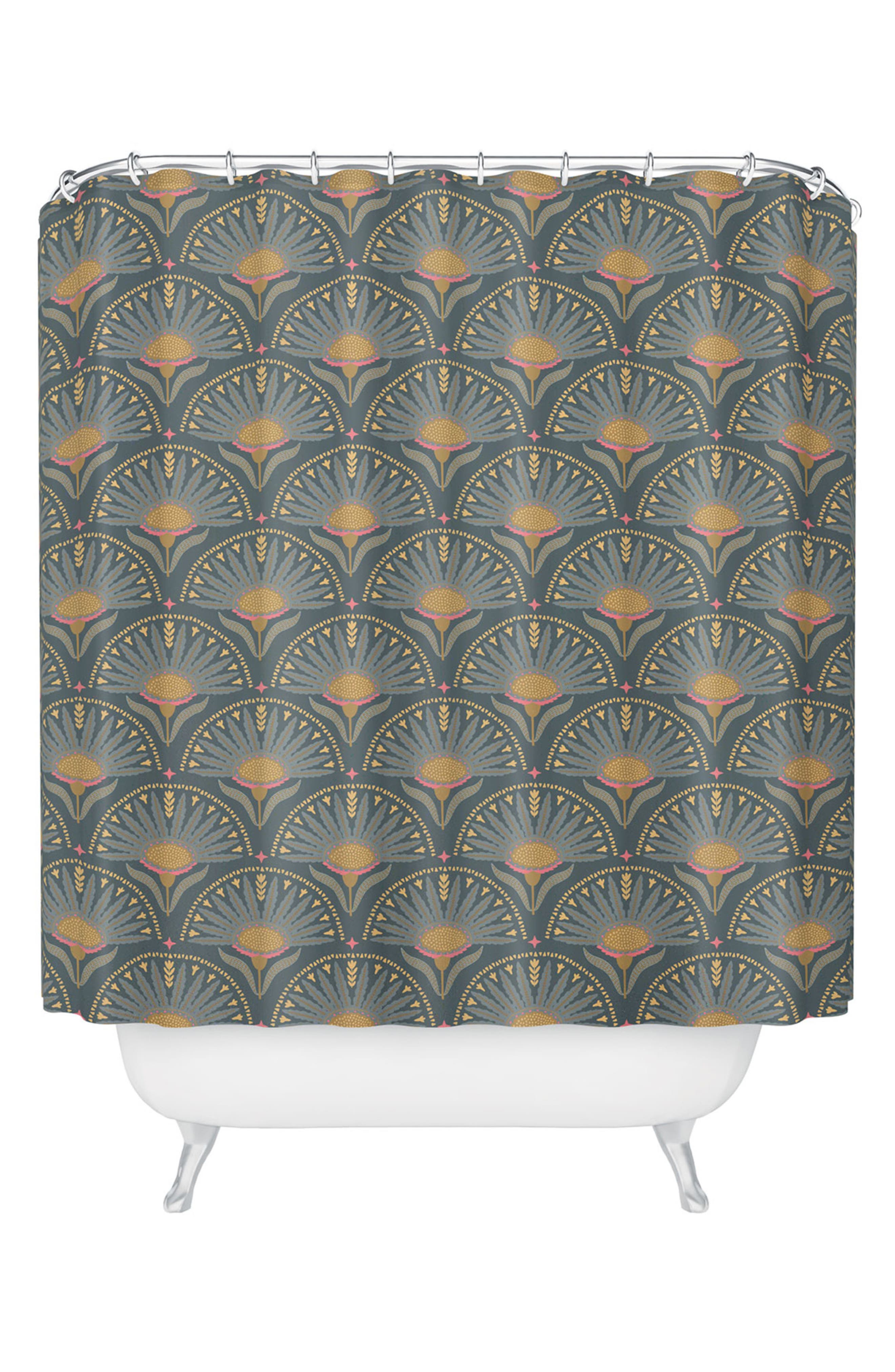 Deny Designs Floral Fans Shower Curtain
