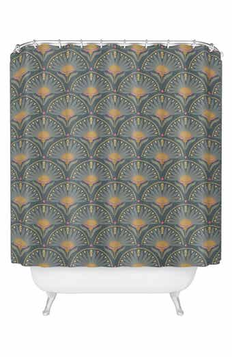Floral Fans Shower Curtain