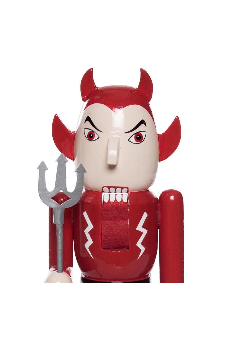 Devil Nutcracker Wooden Figurine, Alternate, color, Red