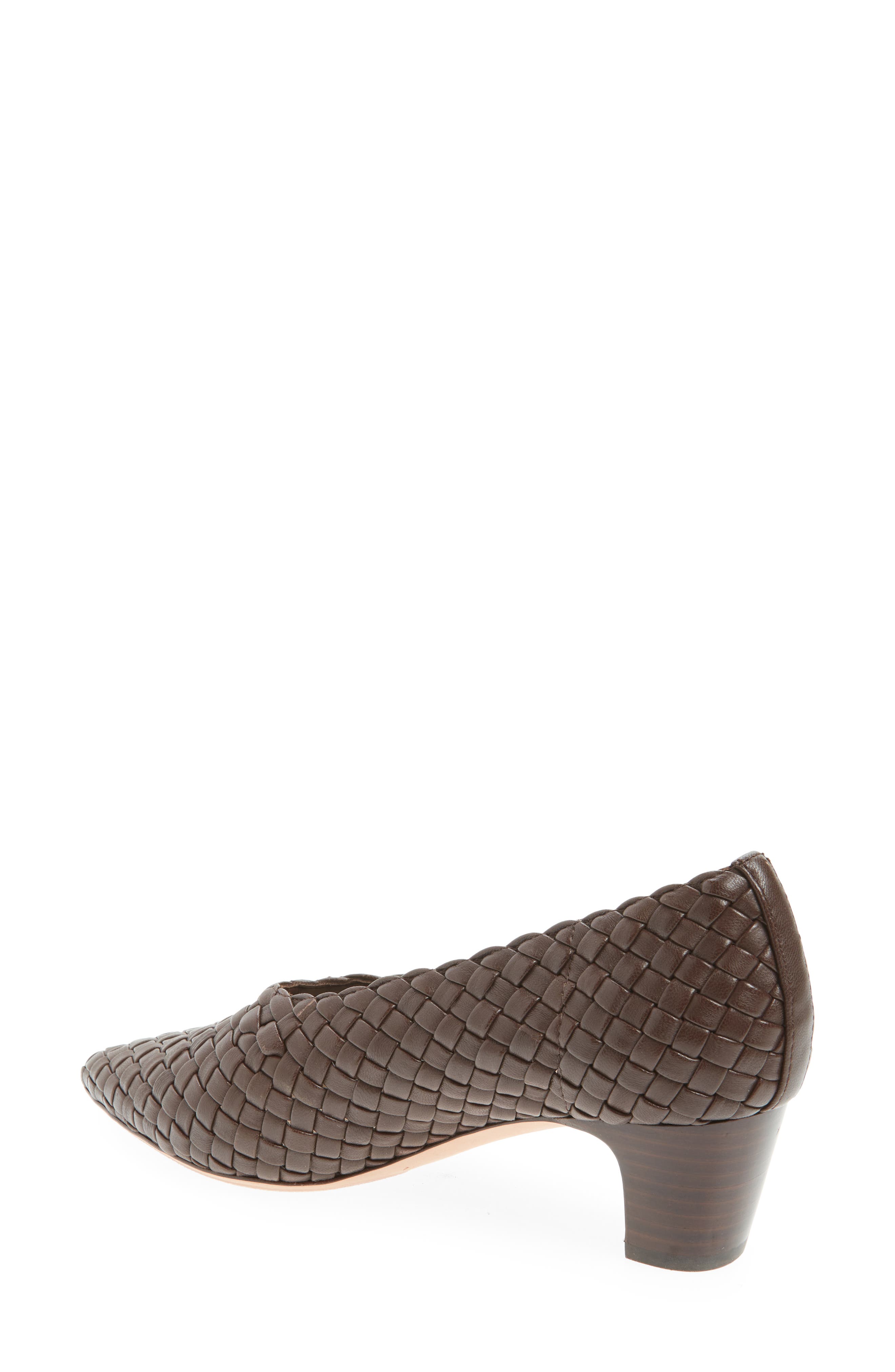 Loeffler Randall Maeve Woven Pointed Toe Pump, Alternate, color, Espresso