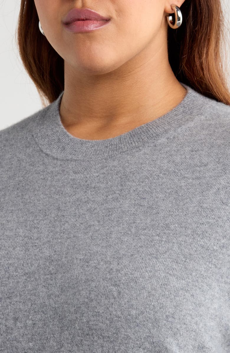 Nordstrom Short Sleeve Cashmere Sweater, Alternate, color, Grey Night
