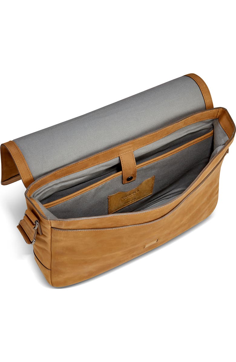 Shinola Slim Leather Messenger Bag, Alternate, color,