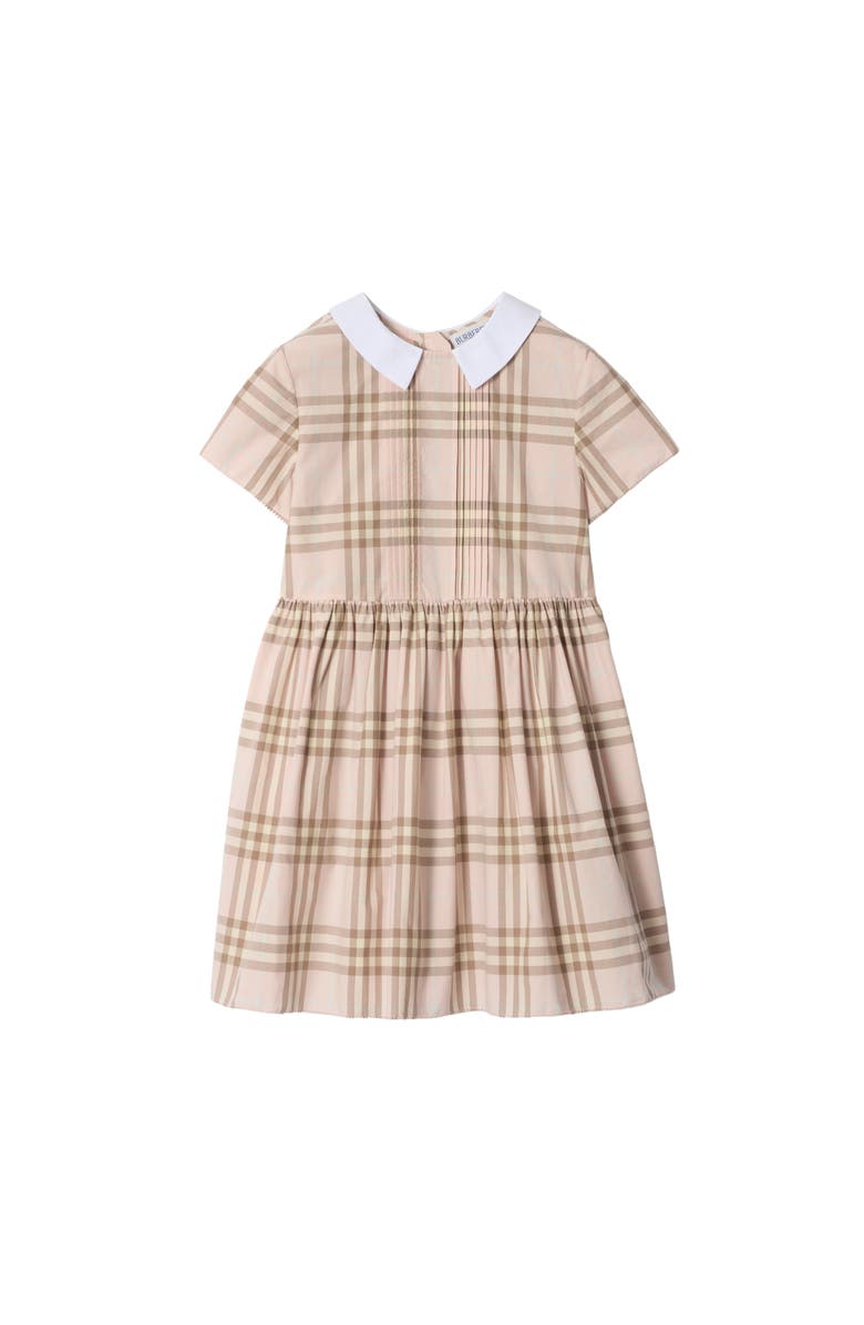 Burberry Check Cotton Dress, Main, color, Archive Pink