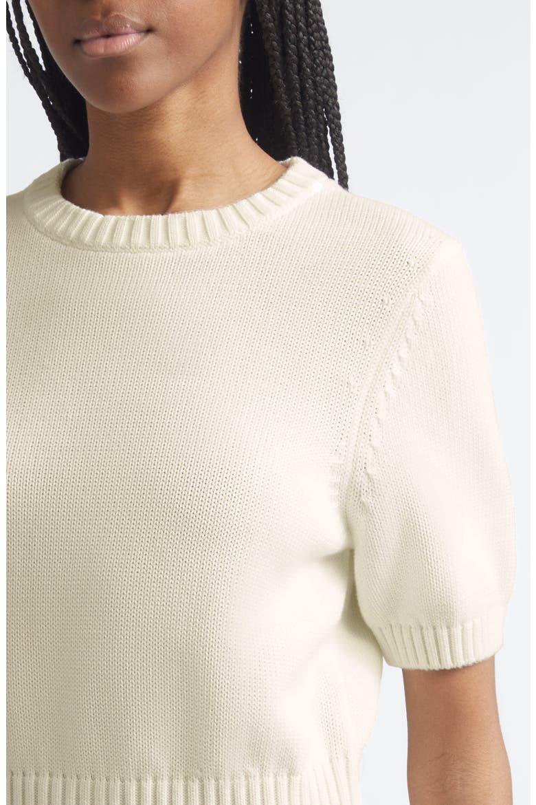 Elsie Short Sleeve Sweater, Alternate, color, IVORY