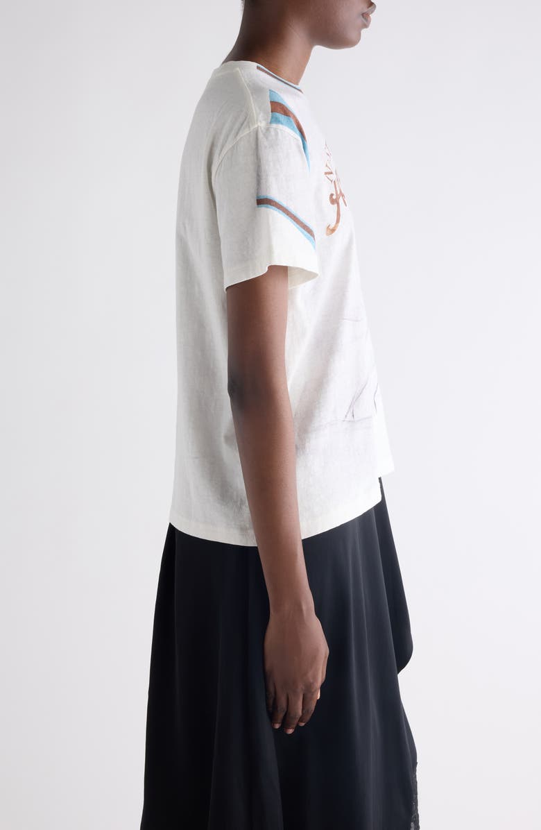 Acne Studios Trompe l'Oeil Logo Graphic T-Shirt, Alternate, color, White